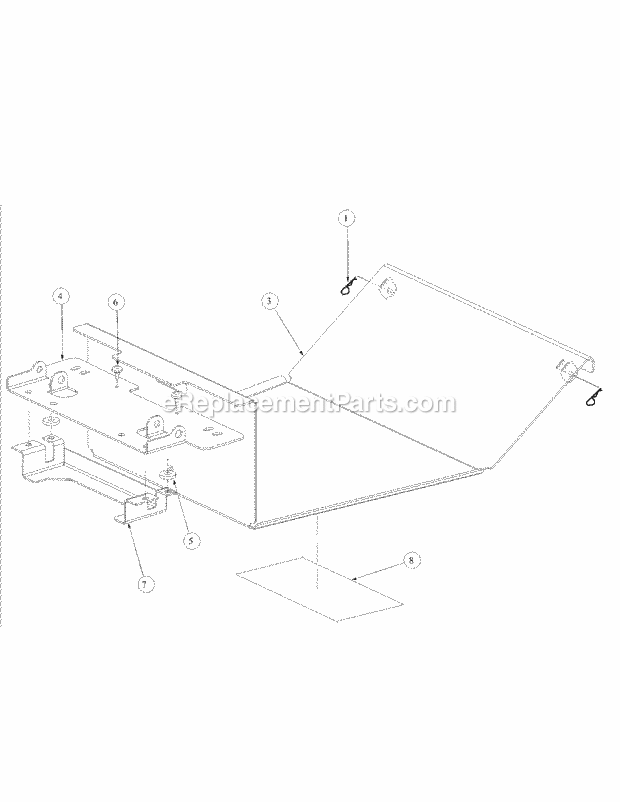Floor Panel Assembly Diagram and Parts List for M48-KHS 53AB5B5M150-18-HP Cub Cadet Lawn Tractor